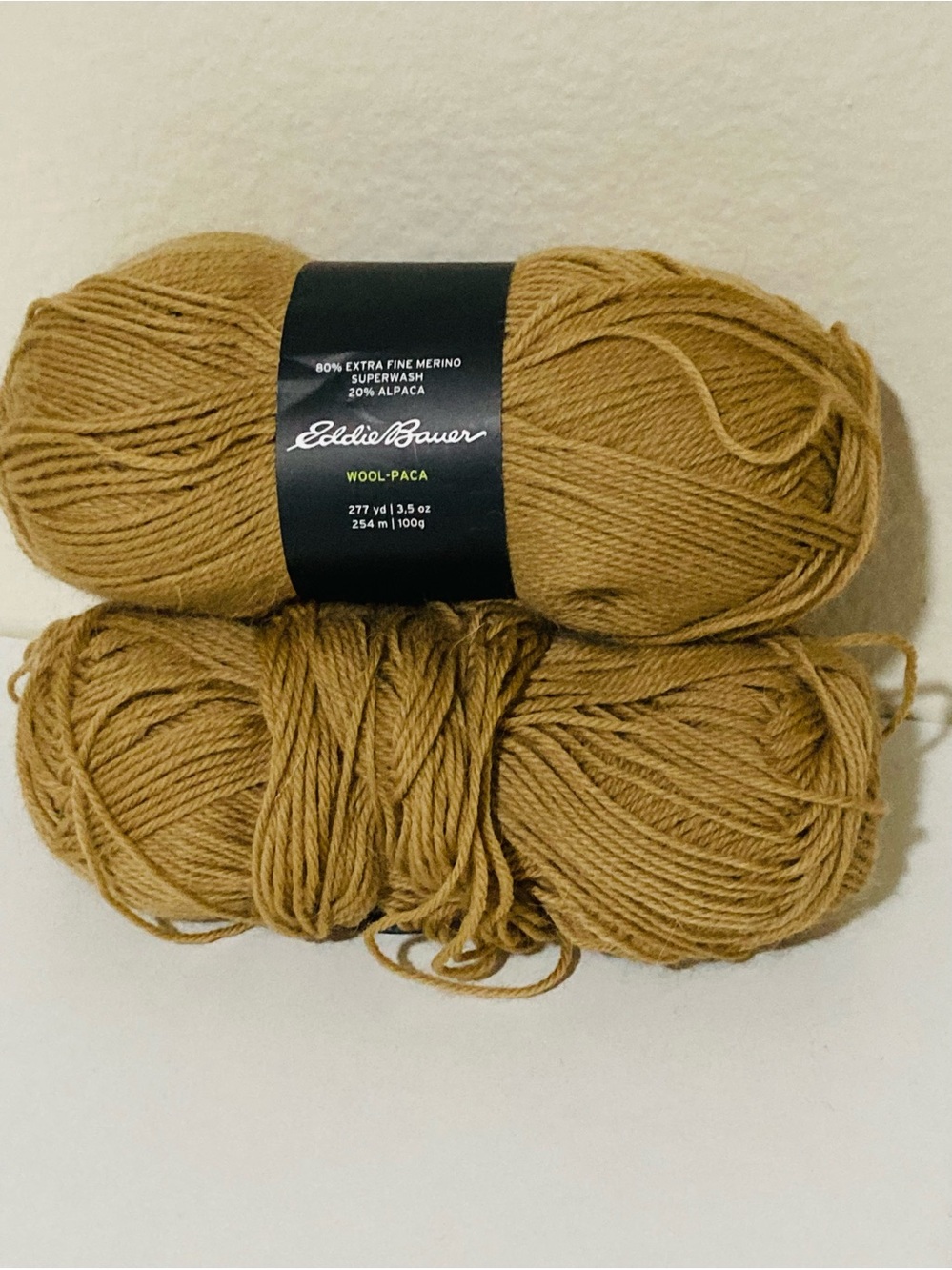 1 NEW + 70g Eddie Bauer Wool-Paca 80% Superwash Merino 20% Alpaca Alaska Gold